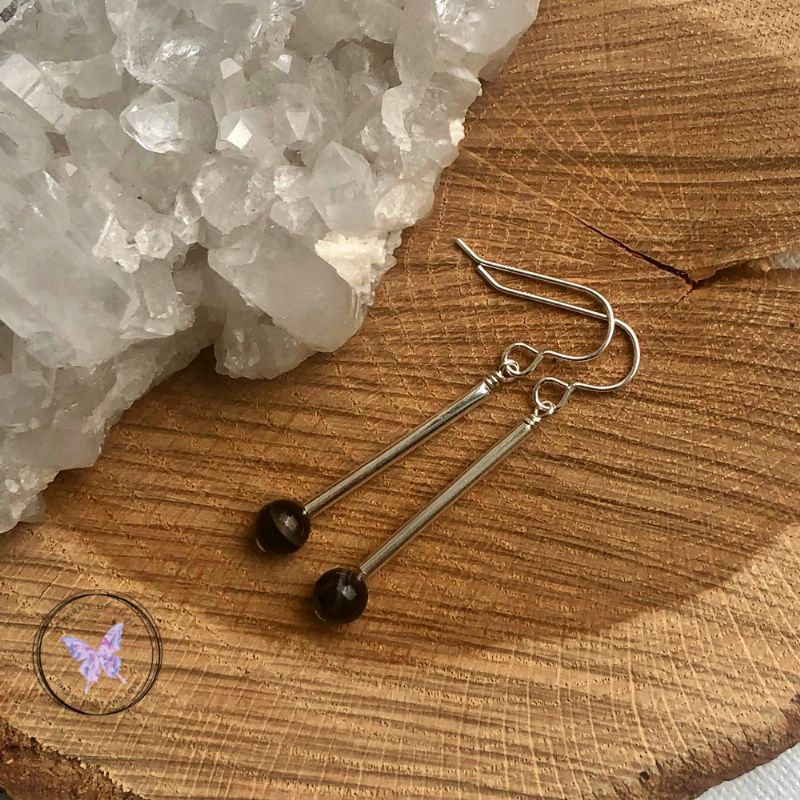 Sardonyx Silver Tube Earrings